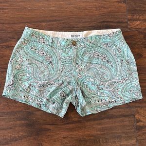 ON Mint Green Paisley Shorts